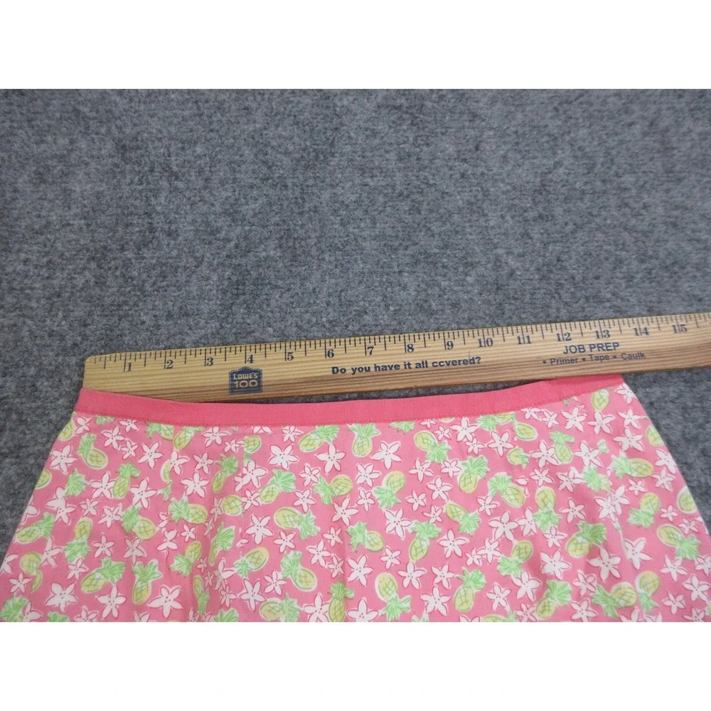 Vintage Lilly Pulitzer Skirt Womens 2 Pink Pineapple Floral Print Lined Tropical